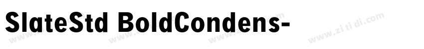 SlateStd BoldCondens字体转换